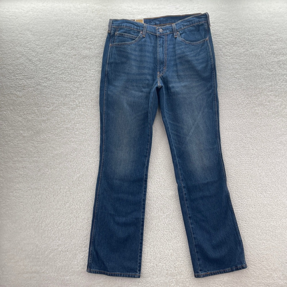 Levis 537 Jeans Mens 36x36 Blue Western Bootcut Medium Wash Denim Grunge Cowboy